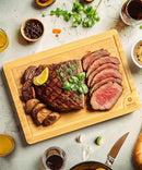 ROYAL CRAFT WOOD Extra Large Cutting Boards for Kitchen Meal Prep & Serving-Bamboo Wood Cutting Board with Deep Juice Groove - Charcuterie & Chopping Butcher Block for Meat - Gadgets Gift (XL 18x12") by CozyNest Decor