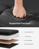 SONGMICS Storage Ottoman Bench, Foldable Foot Rest with Legs, 15 x 43 x 15.7 Inches, End of Bed Bench, Storage Chest, Load up to 660 lb, for Living Room, Bedroom, Entryway, Ink Black ULSF018B01 by CozyNest Decor