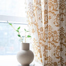 Sutuo Home Boho Curtains for Bedroom Living Room 96 Inches Length Long, Printing Moroccan Cotton Linen Rod Pocket Vibe Farmhouse Bohemian Tassels Window Treatment, 1 Panel 59" W x 96" L, Brown Damask by CozyNest Decor
