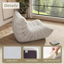 Bean Bag Chair, Oversized Bean Bag Chair for living Room, Fireside Chair for adults with Memory Foam Filled, Big Accent Sofa Lounge Floor Sofa for Gaming, Reading, Relax, No Assembly Required. (Beige) by CozyNest Decor