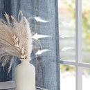 MYSKY HOME Semi Sheer Curtains 84 Inch Length, Living Room Curtains & Drapes Boho Sheer Light Filtering for Sliding Glass Door Windows Soft Elegant Rod Pocket, 100" x 84", Dusty Blue, 1 Panel by CozyNest Decor