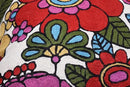 Floral Pillow Cover Handembroidered Wool 18x18 (Retro Floral Pillow Cover) by CozyNest Decor