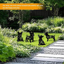 4 Pack Bulldog Metal Garden Decorative Stakes, Weather Proof Puppy Silhouette Statues for Yard, Patio,Outdoor Decor for Bulldog Lovers and Pet Owners by CozyNest Decor