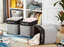 DECOMOMO Extra Large Storage Baskets 54.5L Fabric Storage Bins for Organizing Linen Closet, Toys, Nursery (Grey and Black, XXXL - 3 pack) by CozyNest Decor