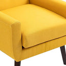 UIXE Accent Chairs Set of 2, Modern Armchair Upholstered Arm Chair in Fabric for Living Room, Comfy Single Sofa Seats Button Tufted Reading Seating, Yellow by CozyNest Decor