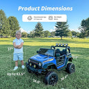 24V Kids Ride on Car, Kids Electric Vehicles Car Ride on Toy Truck for Toddlers w/Remote Control, 400W Motor - Blue by TinyTreasures Baby Boutique
