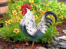 Rooster Garden Statue Sculpture Metal Chicken Yard Decor Outdoor Figurines Patio Backyard Decoration by CozyNest Decor