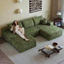 108" Sectional Couches for Living Room Modern Modular Sofa with L-Shape Couchs Upholstered Boneless Couch Deep Seat Sectional Couch with Chaise (Green, Right Facing Chaise+2Seaters+1Ottoman) by CozyNest Decor