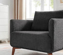 Oversized Accent Chair Modern Boucle Armchair for Living Room- 37" Wide Accent Chair with Solid Wood Legs, Dark Gray Upholstered Lounge Chair for Bedroom & Office, Cozy Reading Chair (Easy Assembly) by CozyNest Decor
