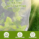 2 Pack Fruit Tree Netting Bags with Zipper and Drawstring, Ultra Fine Mesh Garden Netting Plant Cover, Bird Netting for Blueberry Bushes, Fruit Vegetable Trees, Flowers (White, 10 x 10 ft) by GreenHaven Gardens