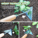 Berry&Bird Triangle Hoe, 60'' Winged Weeder Garden Hoes with Long Wood Handle, Gardener Stainless Steel Warren Hoe, Garden Weeder Hoe Tool for Quickly Weeding, Edging and Gardening Tools by GreenHaven Gardens