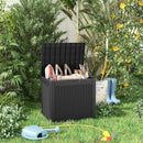 30 Gallon Resin Deck Box, Lockable Patio Outdoor Storage Box for Furniture, Garden Tools and Tools Storage, Waterproof Outside Storage Boxes - Black by CozyNest Decor