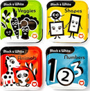 Floating Baby Bath Books – High Contrast Black and White Waterproof Bath Books for Babies 3+ Months by TinyTreasures Baby Boutique