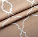 MIUCO Moroccan Embroidery Semi Sheers Curtain Faux Linen Grommet Window Curtains for Office 52 x 95 Inch 2 Panels, Taupe by CozyNest Decor