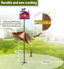 Squirrel Baffle for Bird Feeder Pole, 19-Inch Outdoor Bird Feeder Guard, Squirrel-Proof Birdhouse Baffles, Shepherd's Hook for Outside(Brown) by GreenHaven Gardens