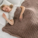 Maetoow Tighter Version Chenille Chunky Knit Blanket Throw （60×80 Inch）, Handmade Warm & Cozy Blanket Couch, Bed, Home Decor, Soft Fleece Banket, Boho Thick Blankets and Giant Yarn Throws，Brown by CozyNest Decor