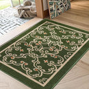 BEQHAUSE Dirt Trapper Door Mat 32" x 48", Non-Slip Entryway Rugs Washable, Floor Mat Stain Resistant and Absorbent Welcome Mat for Front Back Door, Muddy Wet Shoes & Paws, Green and Vining Floral by CozyNest Decor