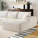 108" Sectional Couches for Living Room Modern Modular Sofa with L-Shape Couchs Upholstered Boneless Couch Deep Seat Sectional Couch with Chaise (White, Right Facing Chaise+2Seaters) by CozyNest Decor