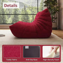Bean Bag Chair, Oversized Loveseat Fireside Chair for Adults, 2 Seater with Memory Foam Filled, Lazy Sofa Lounge Floor Sofa for Living Room, Bedroom, Office, No Assembly Required. (Burgundy) by CozyNest Decor