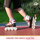 Adjustable Inline Skates for Kids, Teens, and Adults – ABEC-7 Bearings, PU Wheels, Comfortable Fit, for Indoor and Outdoor Skating by TinyTreasures Baby Boutique
