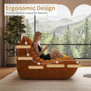 Bean Bag Chair, Oversized Bean Bag Chair for Living Room, Fireside Chair for Adults with Memory Foam Filled, Big Accent Lounge Floor Sofa for Reading, Relax, No Assembly Required. (Yellow 3-Seater) by CozyNest Decor
