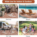 GAOMON Outdoor Rugs for Patio 8x10 Waterproof Reversible Plastic Straw Rug, Large UV-Resistant Portable RV Camping Mats, Indoor Outdoor Medallion Carpet for Outside Deck Porch Garden, Red & White by CozyNest Decor