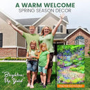 Spring Garden Flags 12.x18 Double Sided - Floral Garden Flag Printed in Premium Polyester - Seasonal House Welcome Banner for Outdoor, Yard, Lawn, Deck, and Patio - Suits Standard Flag Poles by GreenHaven Gardens