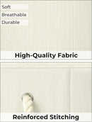 StorageWorks Storage Baskets for Shelves, Foldable Fabric Closet Storage Bins with Handles, Fabric Storage Bins Clothes Organizer, Beige, White & Ivory, 3-Pack, Extra Large by TinyTreasures Baby Boutique