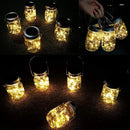 Solar Lantern Mason Jar Hanging Lights,4 Pack 30 Led Fairy Firefly Starry String Jar Lights (Mason Jars/Hangers Included),for Mason Jar Patio Garden Lanterns Wedding Table Decor Light by GreenHaven Gardens