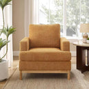 Oversized Accent Chair, Mid Century Modern Upholstered Armchair for Living Room, Comfy Chair for Bedroom Reading Chair, Single Sofa for Small Space with Rubberwood Base by CozyNest Decor