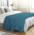 Elvana Home 100% Cotton Bed Blanket, Breathable Bed Blanket Twin Size, Cotton Thermal Blankets Twin, Perfect for Layering Any Bed for All Season, Teal Green by CozyNest Decor