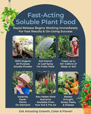 Organic Plant Magic - Truly Organic™ Fast-Acting Soluble Plant Food: All-Purpose Fertilizer Concentrate for All Flower Vegetable Herb Fruit Tree Shrub Container Garden & House Plants [Two 1 lb Bags] by GreenHaven Gardens