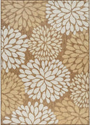 Beverly Rug Outdoor Rug 8x10 Modern Exotic Tropical Leaf Area Rugs for Indoor and Outdoor Patio Deck Porch Garden Water Resistant Washable Outside Carpet (8 x 10 Wooden) by CozyNest Decor