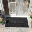 Yimobra Welcome Front Door Mat Outdoor, Heavy Duty Sturdy Non Slip Doormats, Rubber Backing, Low-Profile Entrance Rugs, Absorbent Resist Dirt, Easy Clean Patio Garage Floor Mats, 47X24 Inch, Black by CozyNest Decor