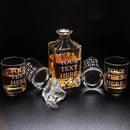 Gifts Inscribed Personalized Whiskey Decanter Set - Engraved Whiskey Decanter Bottle & Set of 4 Custom Drinking Glasses Laser Etched - Customized Whiskey Gift for Wedding, Anniversary, Birthday, Dad by CozyNest Decor