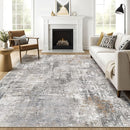 9x12 Area Rug Living Room: Washable Large Abstract Modern Soft Stain Resistant Indoor Floor Rugs Non Slip Accent Carpet for Bedroom Nursery Playroom Office Dining Room Dorm Home House- Gray Rust by TinyTreasures Baby Boutique