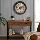 CLXEAST 18 Inch Illuminated Wall Clock with Smart LED Light Sensor, Large Modern World Map Wall Clocks for Living Room Decor,Oil Rubbed Bronze,Unique House Warming Gifts by CozyNest Decor