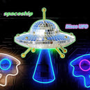 UFO Disco Ball Silver Disco Ball Decor Disco Spaceship Retro Reflective Décor Mirror Decorations for Home,Party,Garden,Handmade Gift (8 * 6inch) by GreenHaven Gardens