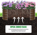 SnugNiture Galvanized Steel Raised Garden Bed, 6x2x2 ft, Outdoor Oval Deep Root Planter Box for Growing Vegetables, Flowers and Fruits by GreenHaven Gardens