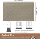 BEQHAUSE Dirt Trapper Door Mat 36" x 60", Doormat Non-Slip Entryway Rugs Washable, Dog Door Mat Stain Resistant and Absorbent Welcome Floor Mat for Front Back Door, Muddy Wet Shoes & Paws, Beige by CozyNest Decor