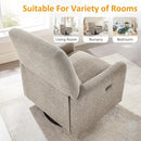 Power Swivel Glider Recliner Chair, Electric Nursery Rocker Recliner Chair, USB & Type-C Charger, Warm Camel Boucle by TinyTreasures Baby Boutique