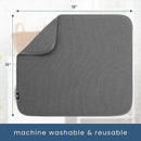 S&T INC. Dish Drying Mat, 16” x 18”, Absorbent Microfiber Kitchen Counter Mat, Dish Drying Pad for Dishes, Utensils, Pots and Pans, Large, Charcoal by CozyNest Decor