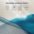 PHI VILLA 10ft Outdoor Patio Umbrellas for Outside, 3 Tier Vented Market Table Umbrella Windproof for Backyard, Deck, Garden, 1.5" Pole, Cyan（No Base） by GreenHaven Gardens