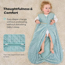 JELLYMONI Fleece Baby Sleep Sack 12-18 Months, 1.5 Tog Warm Winter Baby Wearable Blanket with Plush Dots and 2-Way Zipper, Cotton Toddler Sleep Sack by TinyTreasures Baby Boutique