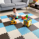 MioTetto Foam Floor Tiles for Kids - Non-Toxic Comfortable Baby Play Mat and Interlocking Foam Tiles, Fits with 74x74 Playpen Mat for Crawling & Development, Soft Play Mat for Babies 6-12 Months by TinyTreasures Baby Boutique