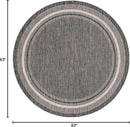 Unique Loom Outdoor Border Collection Area Rug - Soft Border (5' 3" Round, Black/ Ivory) by GreenHaven Gardens
