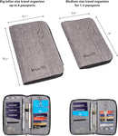 Valante Premium Family Travel Document Organizer Capacious RFID Passport Holder Wallet (Large, gray) by TinyTreasures Baby Boutique