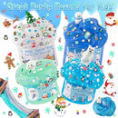 LAWOHO 6 Packs Snow Slime Kit - Butter, Clear, Water, Cloud Slimes, Fluffy Slime Making Kit for Kids with Cute Charms & Add-ins, Blue Kids Slimes Kits for Girls & Boys Birthday Christmas Easter Gifts by TinyTreasures Baby Boutique