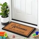Barnyard Designs Natural Coco Coir Heavy Duty Backing Doormat - Large Cute Non-Slip Front Door Welcome Mat for Outside Entrance or Porch Entry, Brown (17x30, Chaos) by CozyNest Decor
