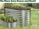 Galvanized Raised Garden Beds Outdoor // 4×2×2 ft Planter Raised Beds for Gardening, Vegetables, Flowers // Large Metal Garden Box (Silver) // Patented Tool-Free Design by GreenHaven Gardens